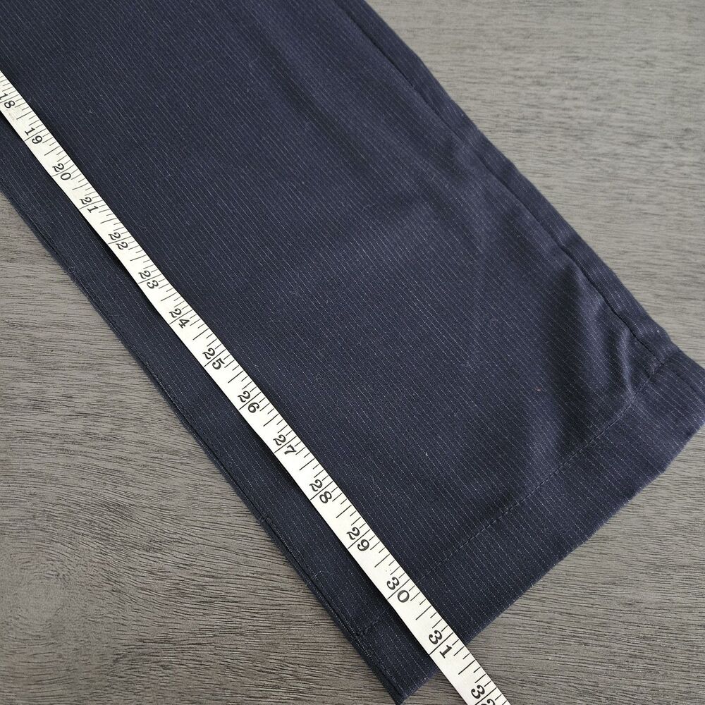 Ted Baker London SAMMEI Slim Fit Pinstripe Pants Navy Size 36R Flat Front Office - Picture 7 of 8
